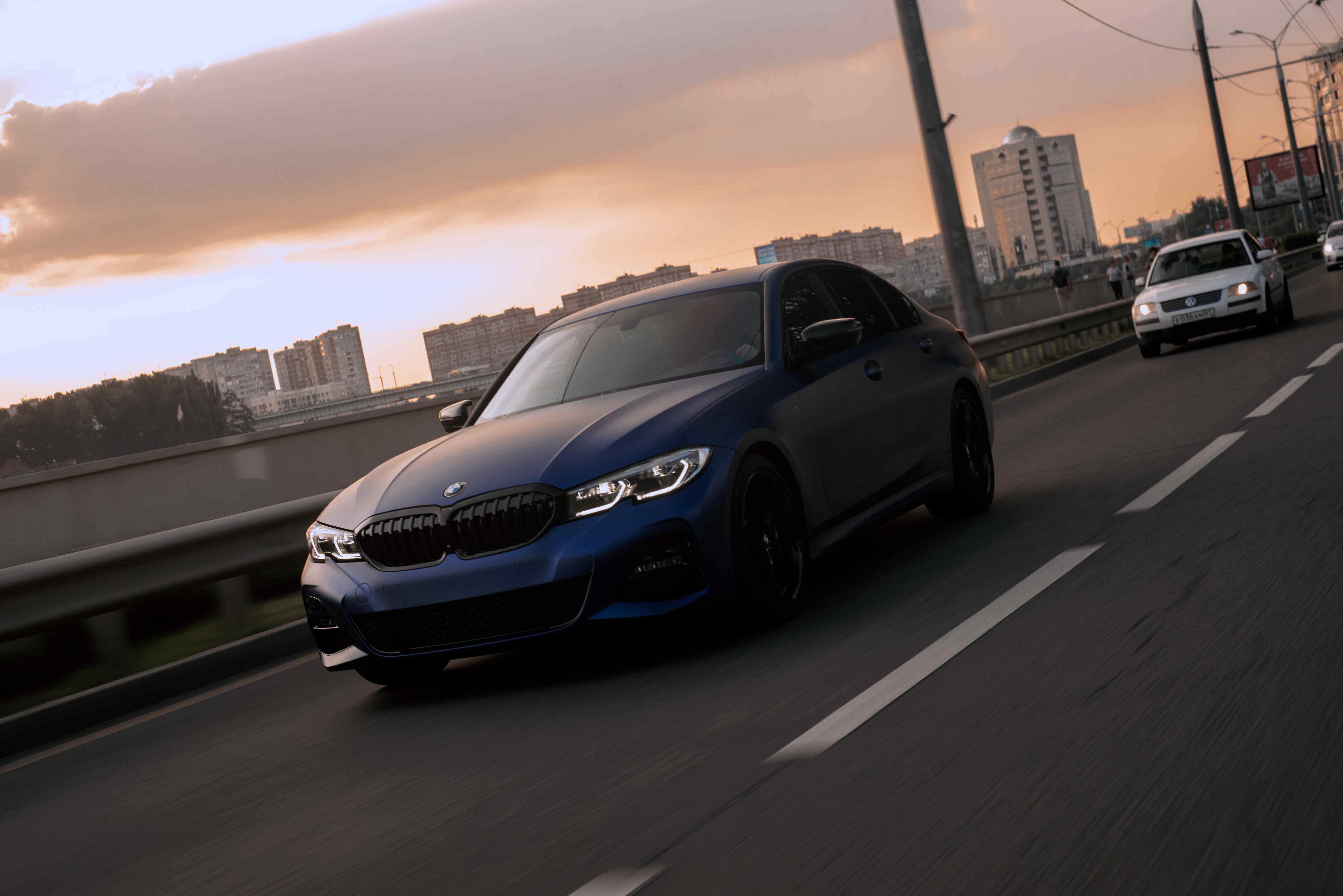 9. BMW 330i Прозрачный матовый винил