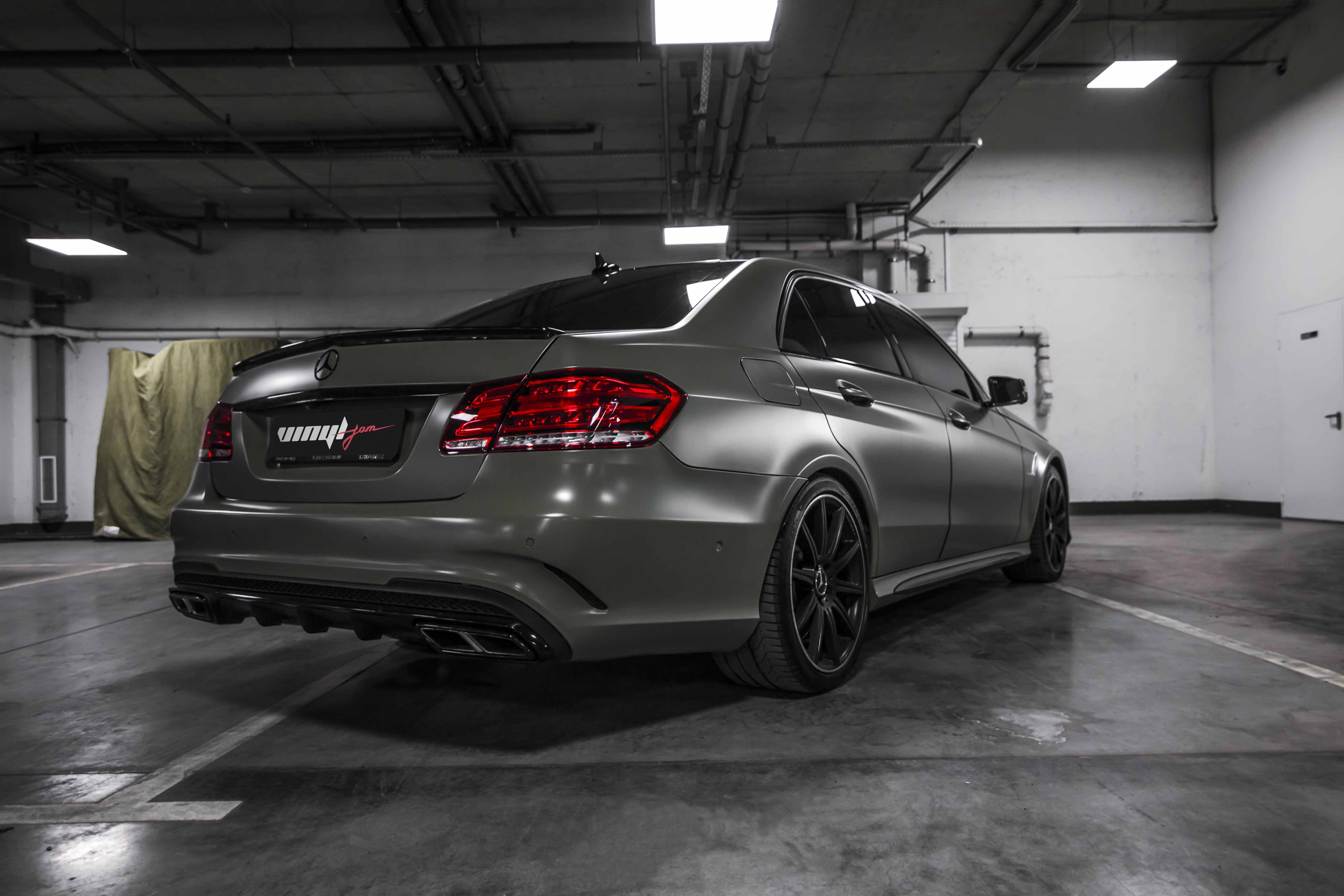 21. mercedes- benz e63 khaki green satin